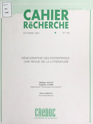 cover image of Démographie des entreprises
